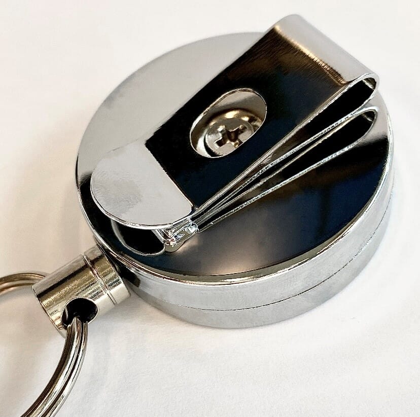 Heavy Duty Reel with Belt Clip & Key Ring (60cm nylon cord with a 24mm key ring).