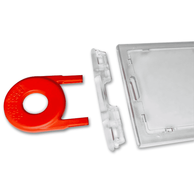 Frosted Lockable Card Holder (portrait with a slot at the centre of the top. No key supplied). Insert Size